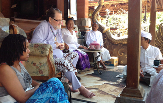 Outside the Temple